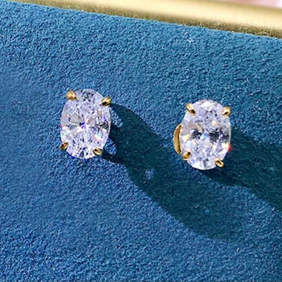 Jewelry - Elegant Gold and Silver Stud Earrings